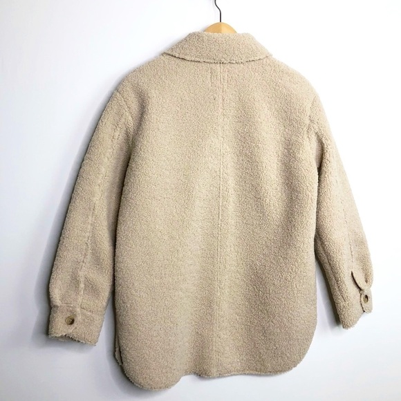 JOIE Sherpa Teddi fleece tan oversized Shacket - Picture 11 of 13